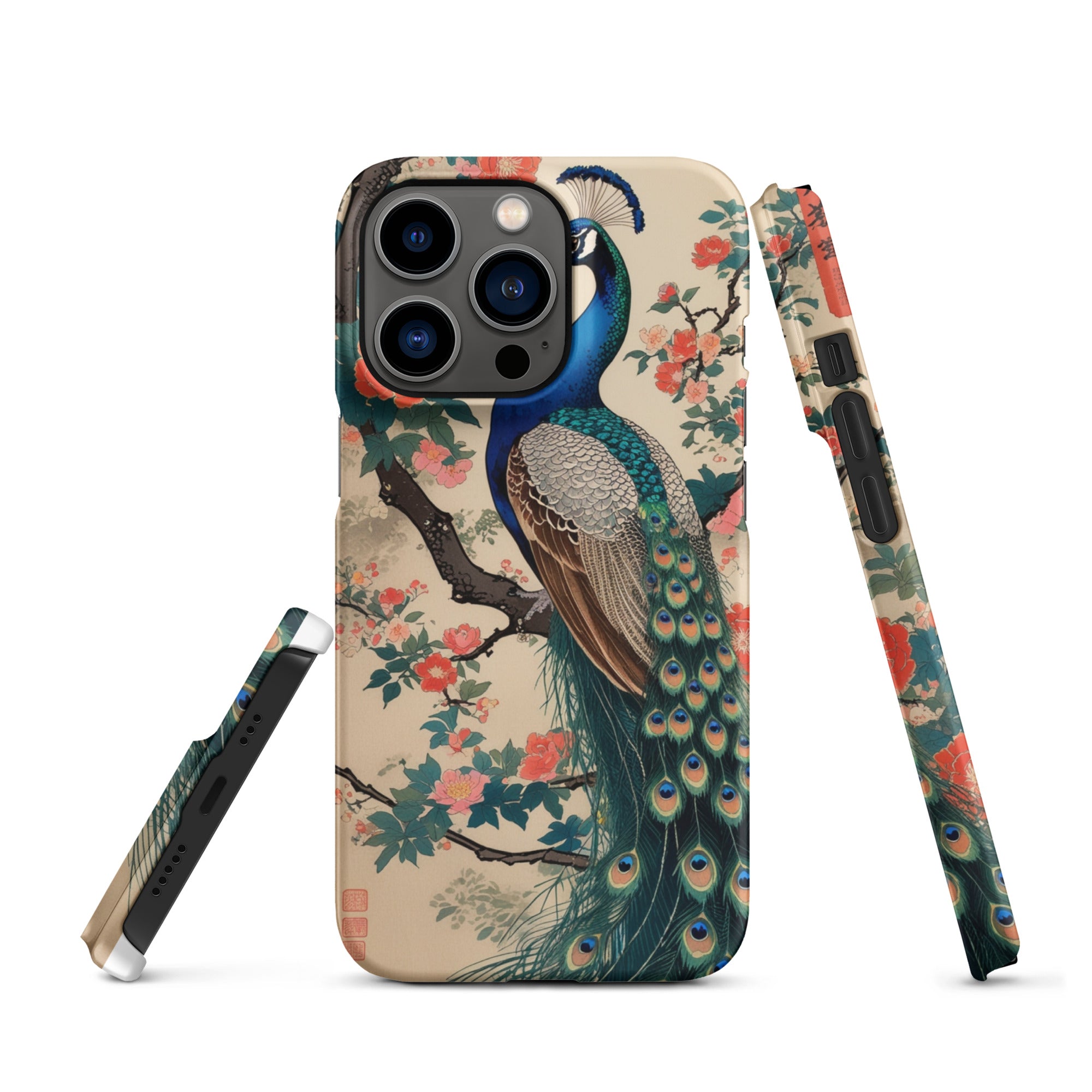 Cover iPhone Resistente – Compatibile con Ricarica Wireless – Design Pavone-Biiply