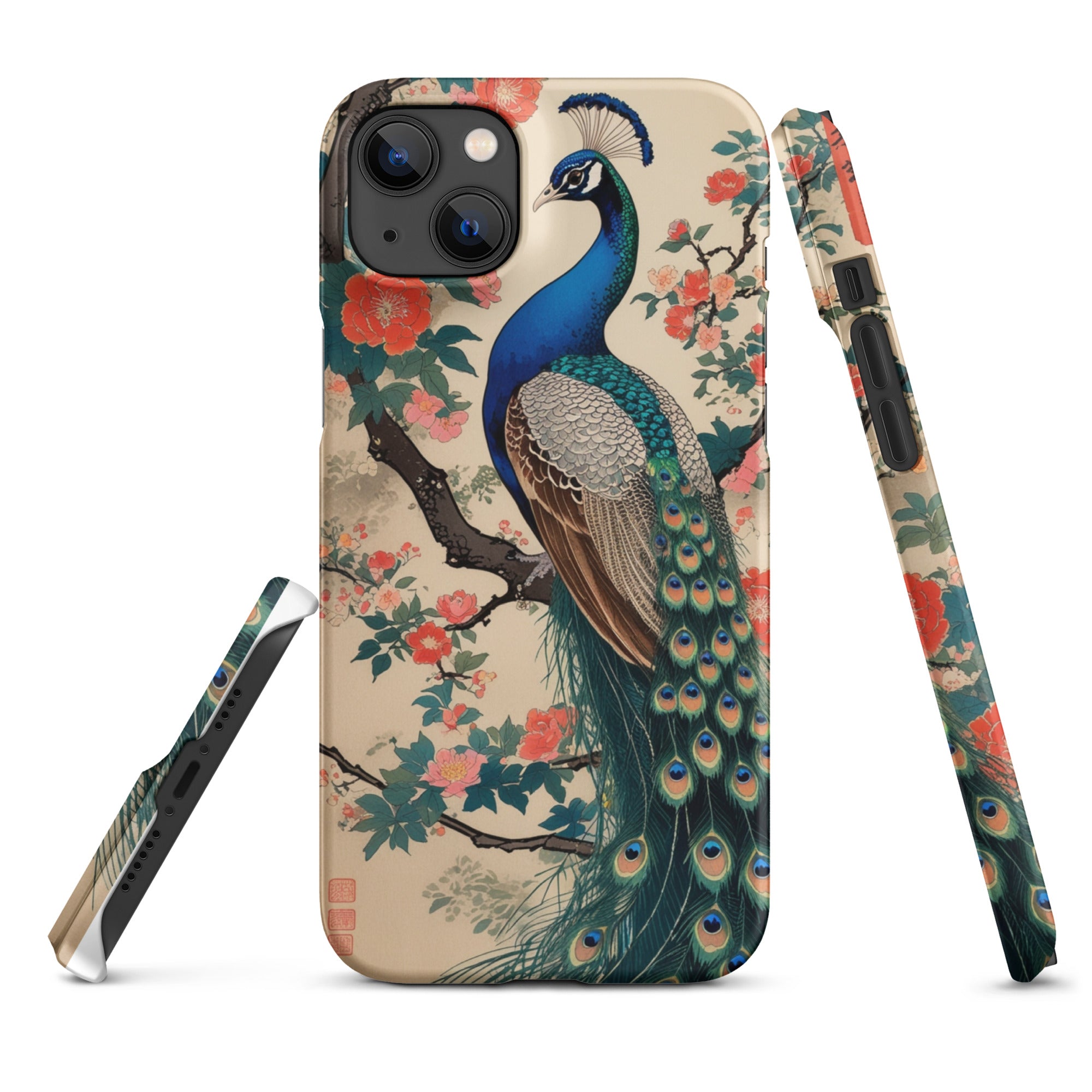Cover iPhone Resistente – Compatibile con Ricarica Wireless – Design Pavone-Biiply