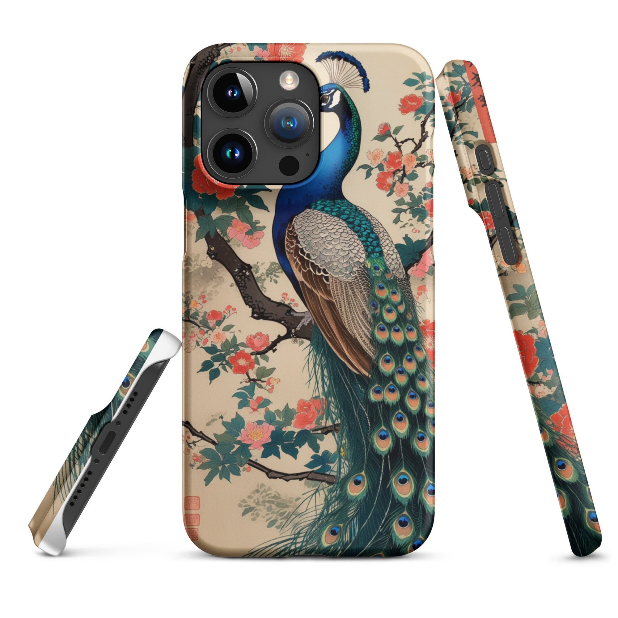 Cover iPhone Resistente – Compatibile con Ricarica Wireless – Design Pavone-Biiply