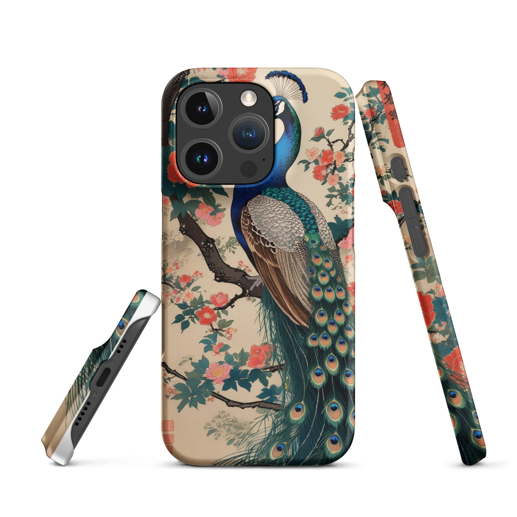 Cover iPhone Resistente – Compatibile con Ricarica Wireless – Design Pavone-Biiply