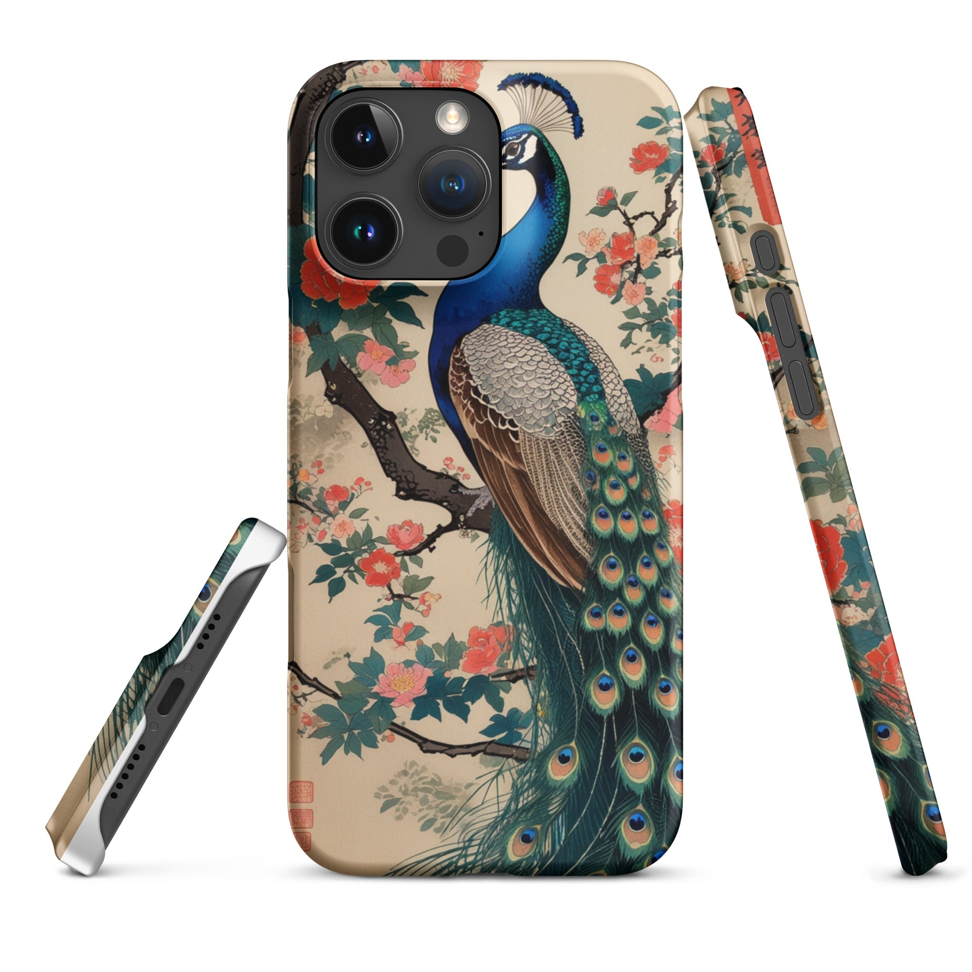 Cover iPhone Resistente – Compatibile con Ricarica Wireless – Design Pavone-Biiply