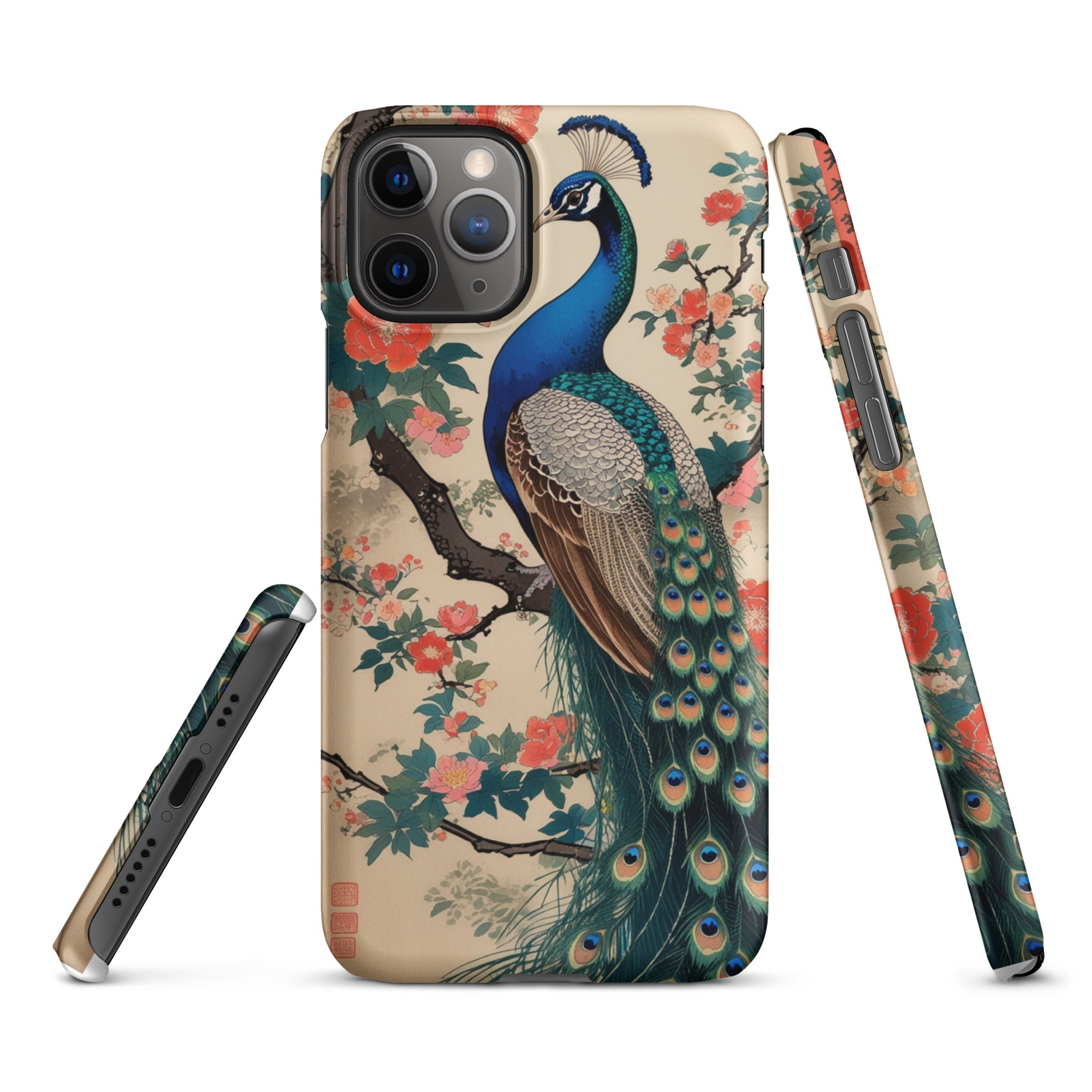 Cover iPhone Resistente – Compatibile con Ricarica Wireless – Design Pavone-Biiply