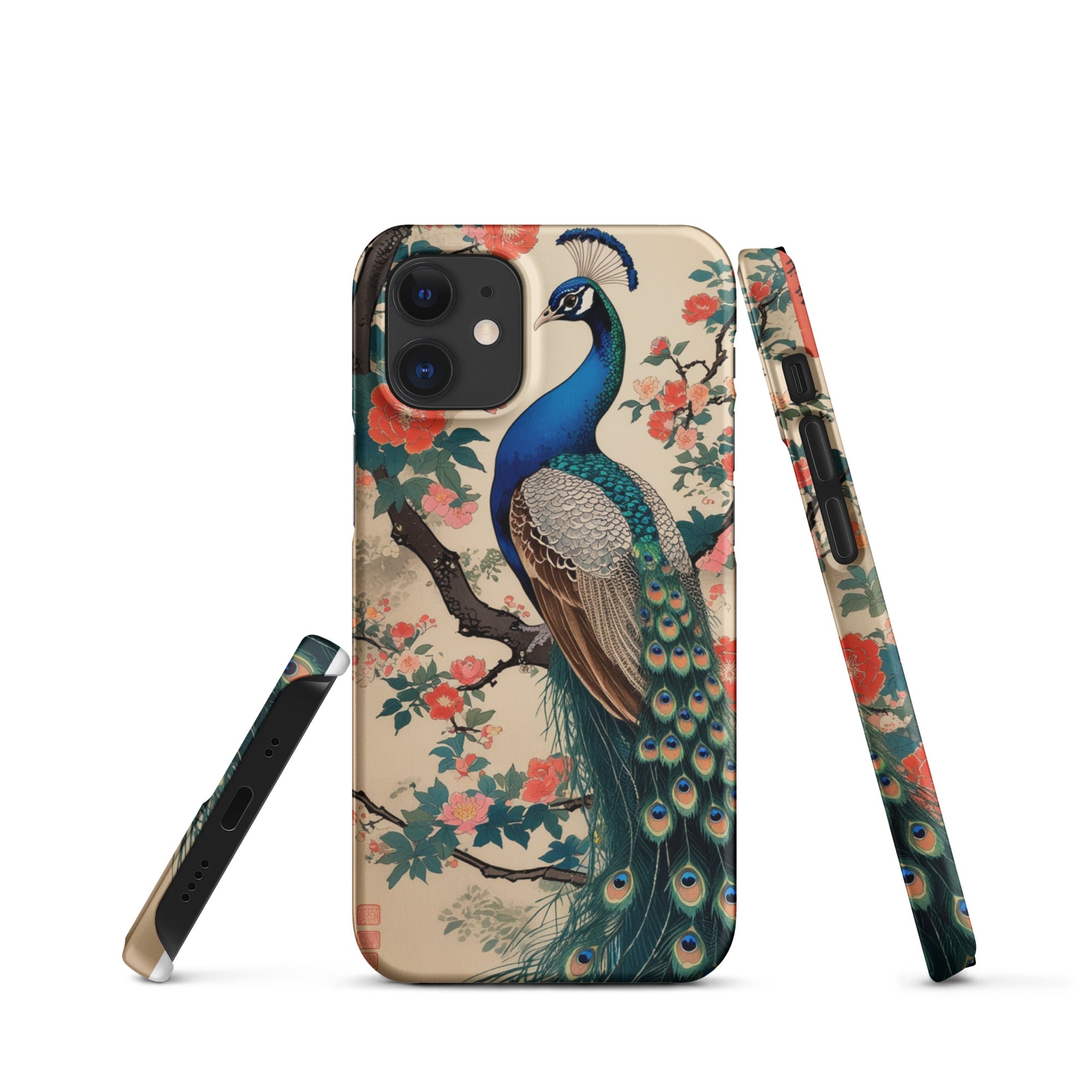Cover iPhone Resistente – Compatibile con Ricarica Wireless – Design Pavone-Biiply