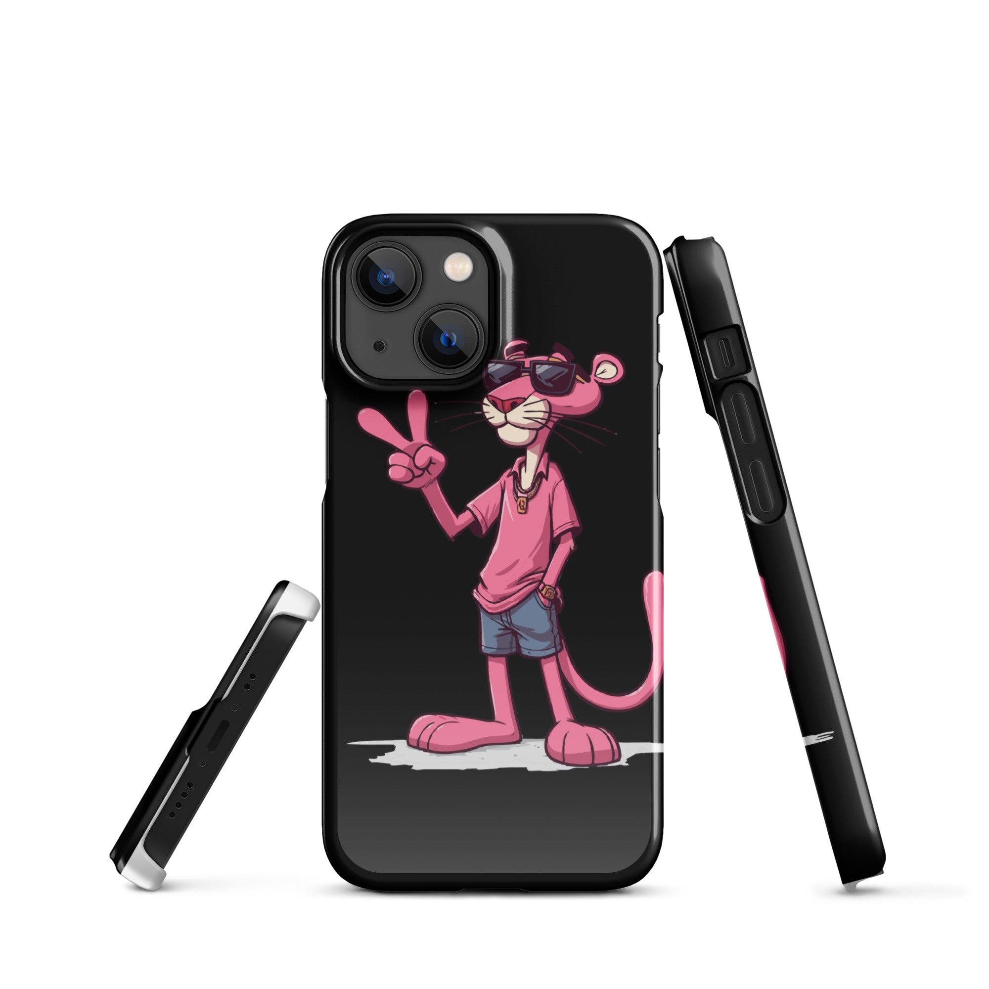 Cover iPhone Resistente – Compatibile con Ricarica Wireless – Design Pink Panter-Biiply
