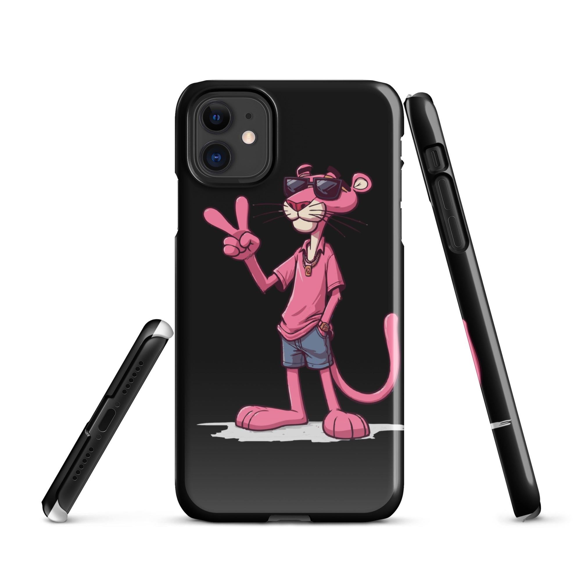 Cover iPhone Resistente – Compatibile con Ricarica Wireless – Design Pink Panter-Biiply