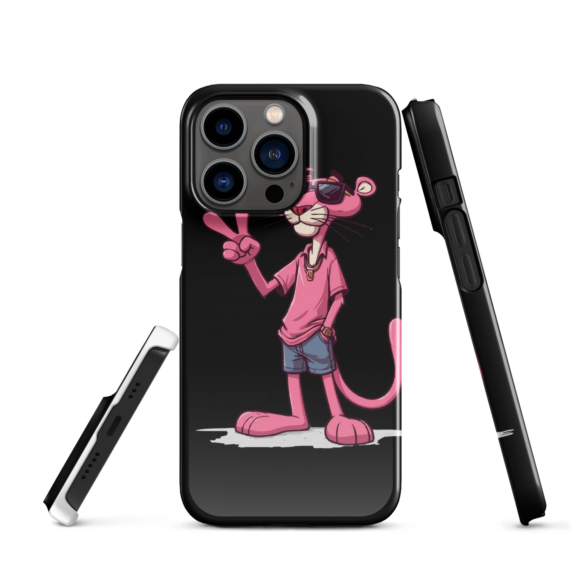 Cover iPhone Resistente – Compatibile con Ricarica Wireless – Design Pink Panter-Biiply