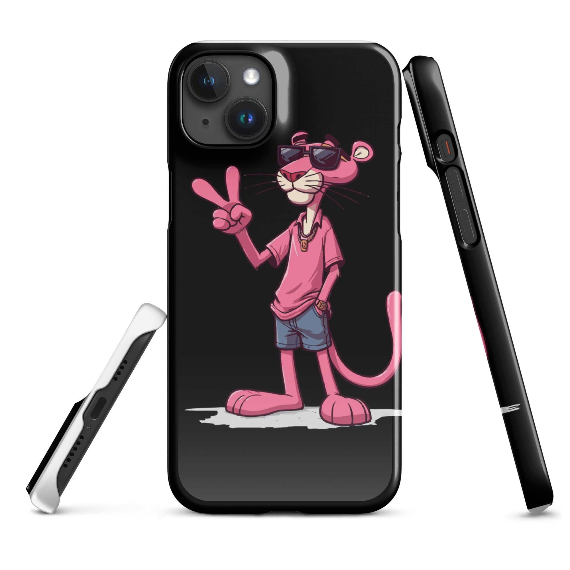 Cover iPhone Resistente – Compatibile con Ricarica Wireless – Design Pink Panter-Biiply
