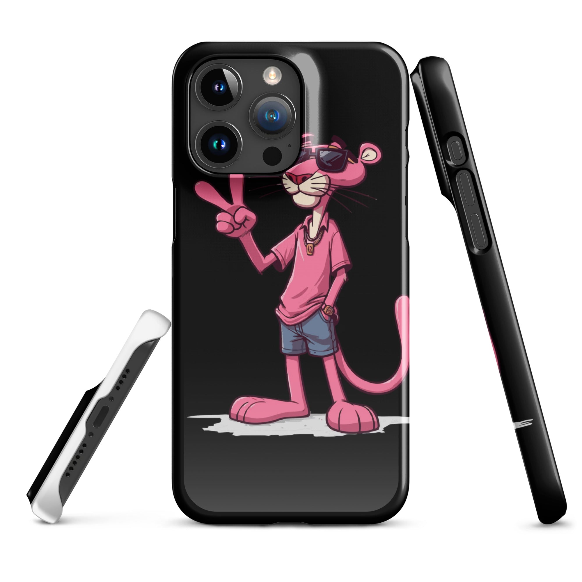 Cover iPhone Resistente – Compatibile con Ricarica Wireless – Design Pink Panter-Biiply