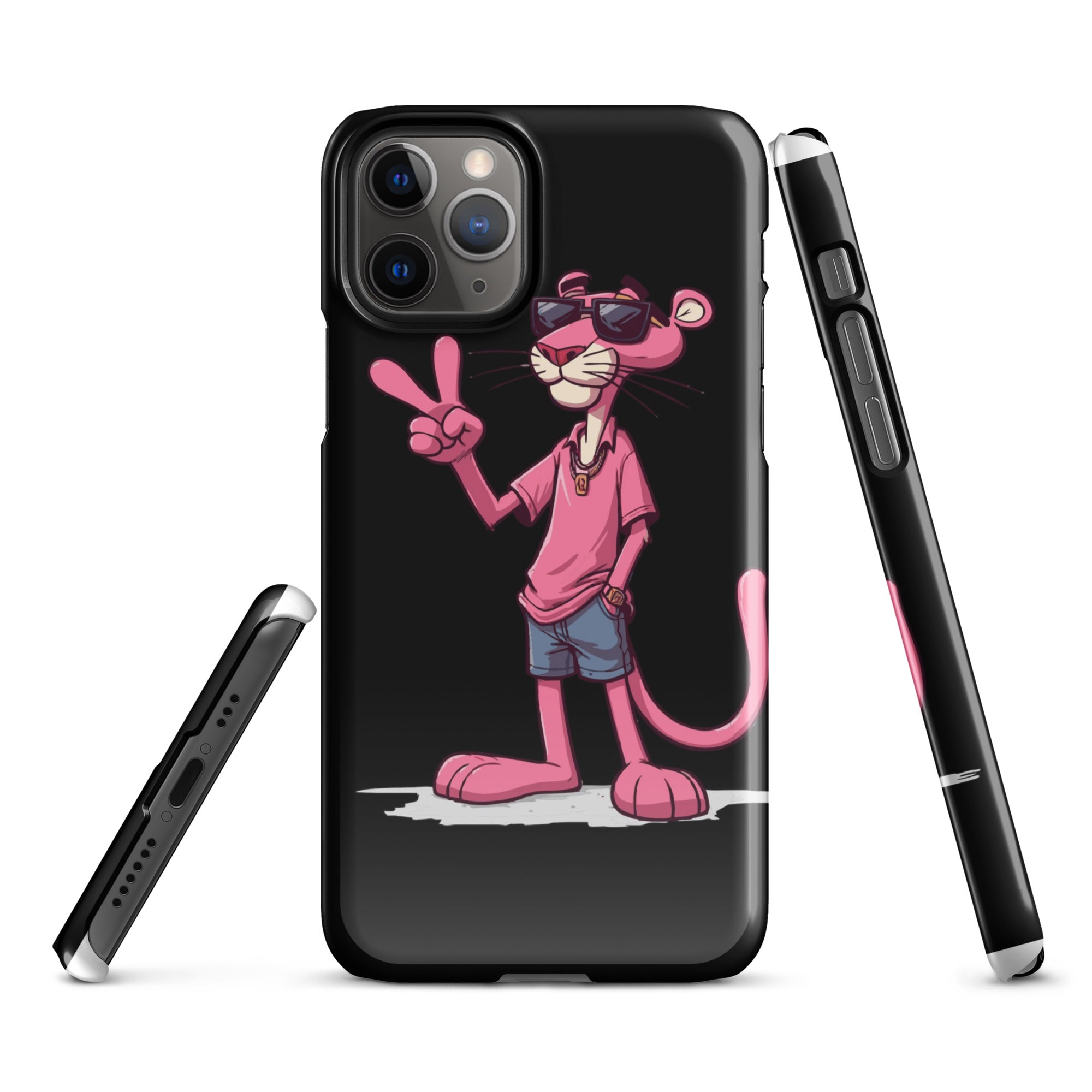Cover iPhone Resistente – Compatibile con Ricarica Wireless – Design Pink Panter-Biiply