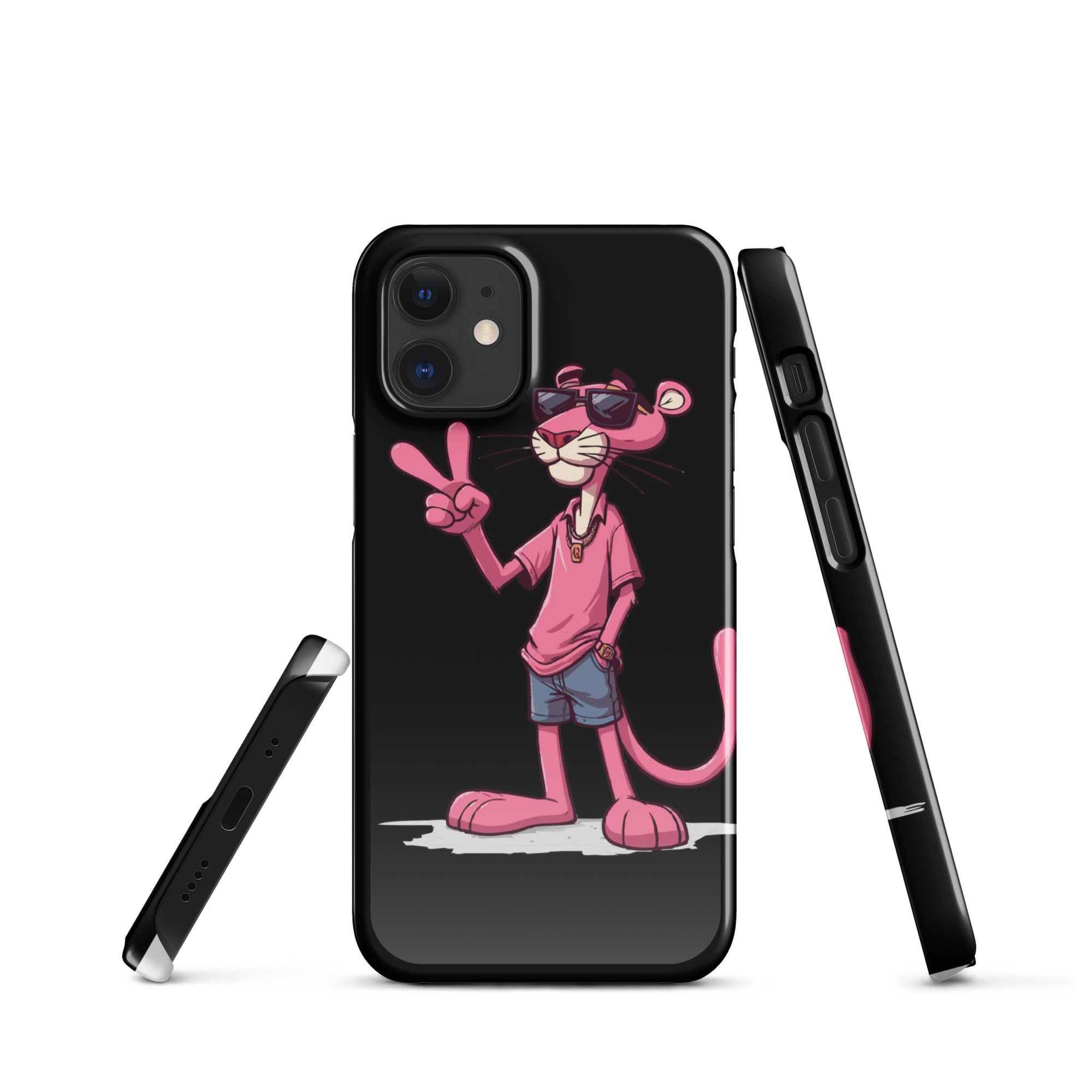 Cover iPhone Resistente – Compatibile con Ricarica Wireless – Design Pink Panter-Biiply