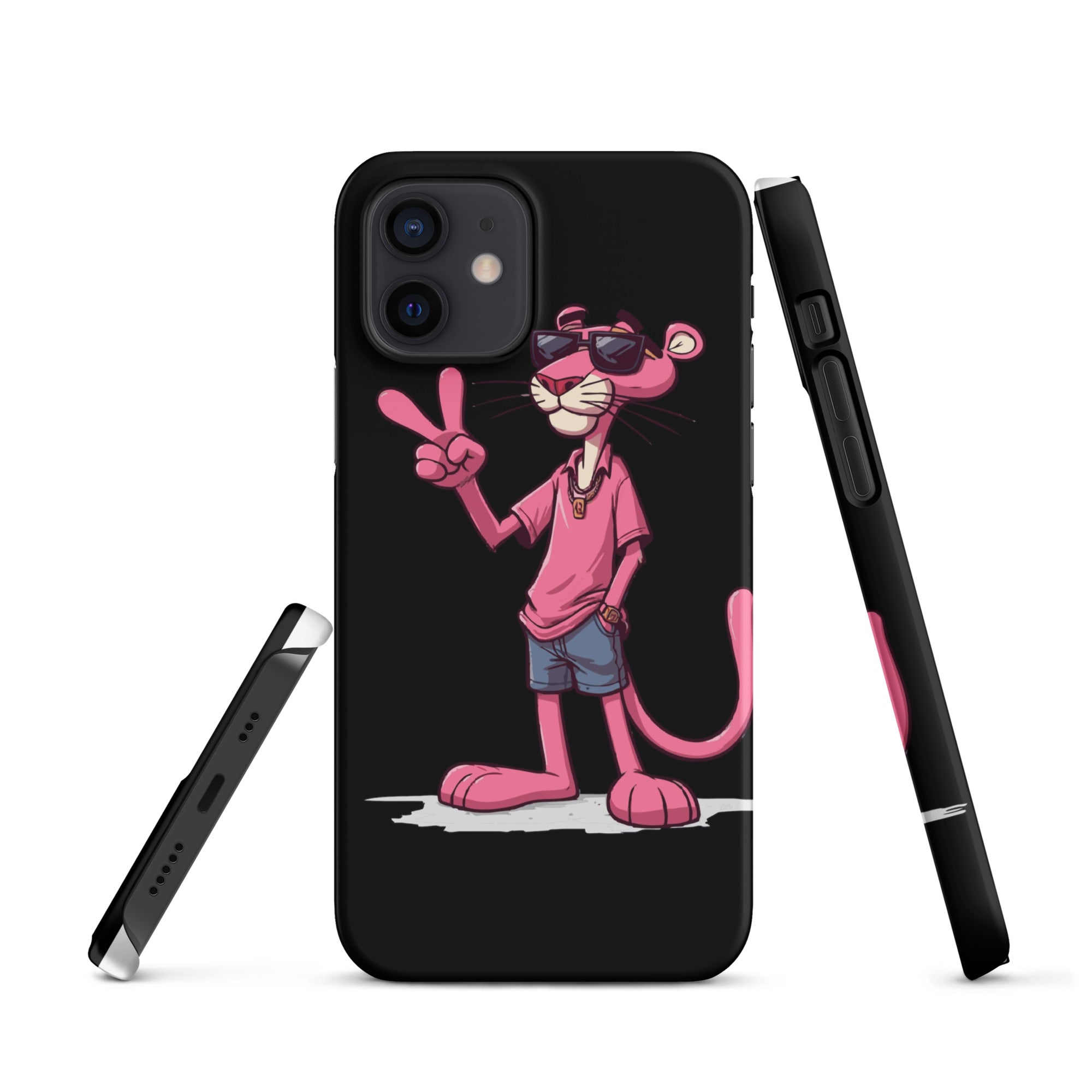 Cover iPhone Resistente – Compatibile con Ricarica Wireless – Design Pink Panter-Biiply