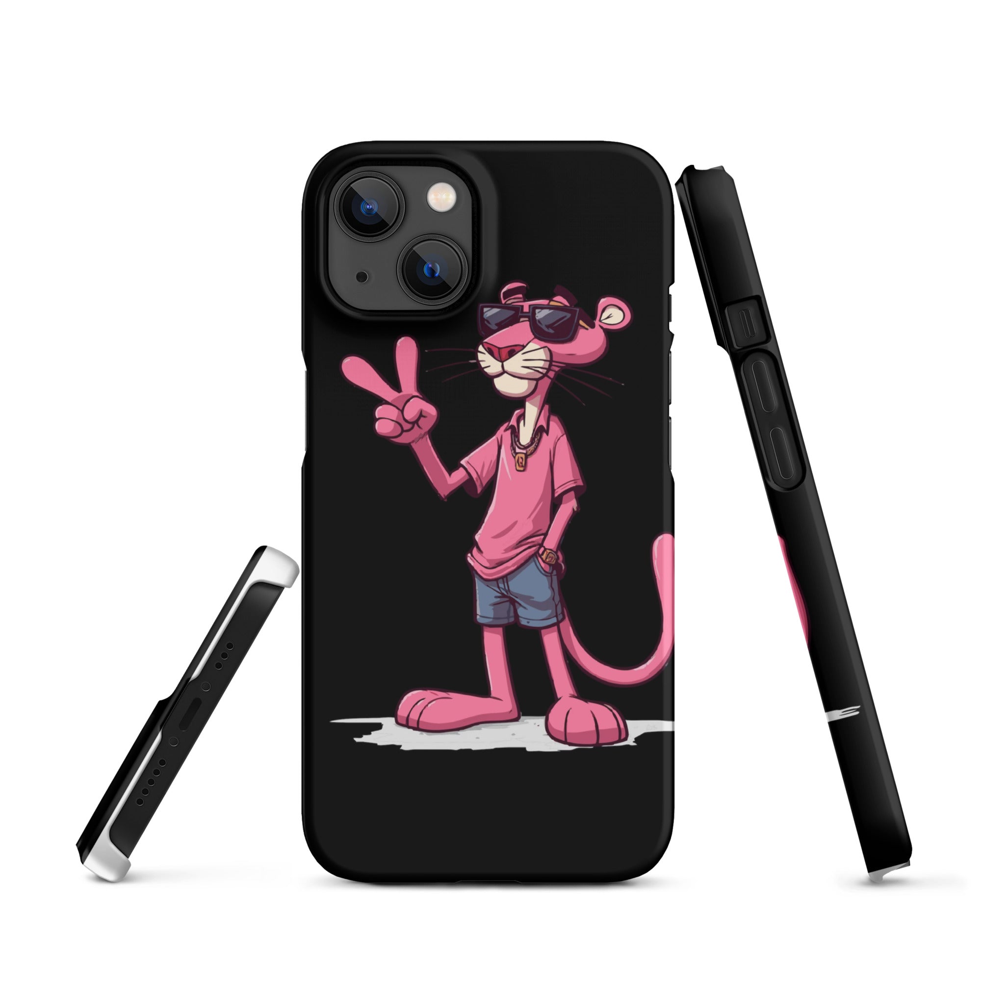 Cover iPhone Resistente – Compatibile con Ricarica Wireless – Design Pink Panter-Biiply