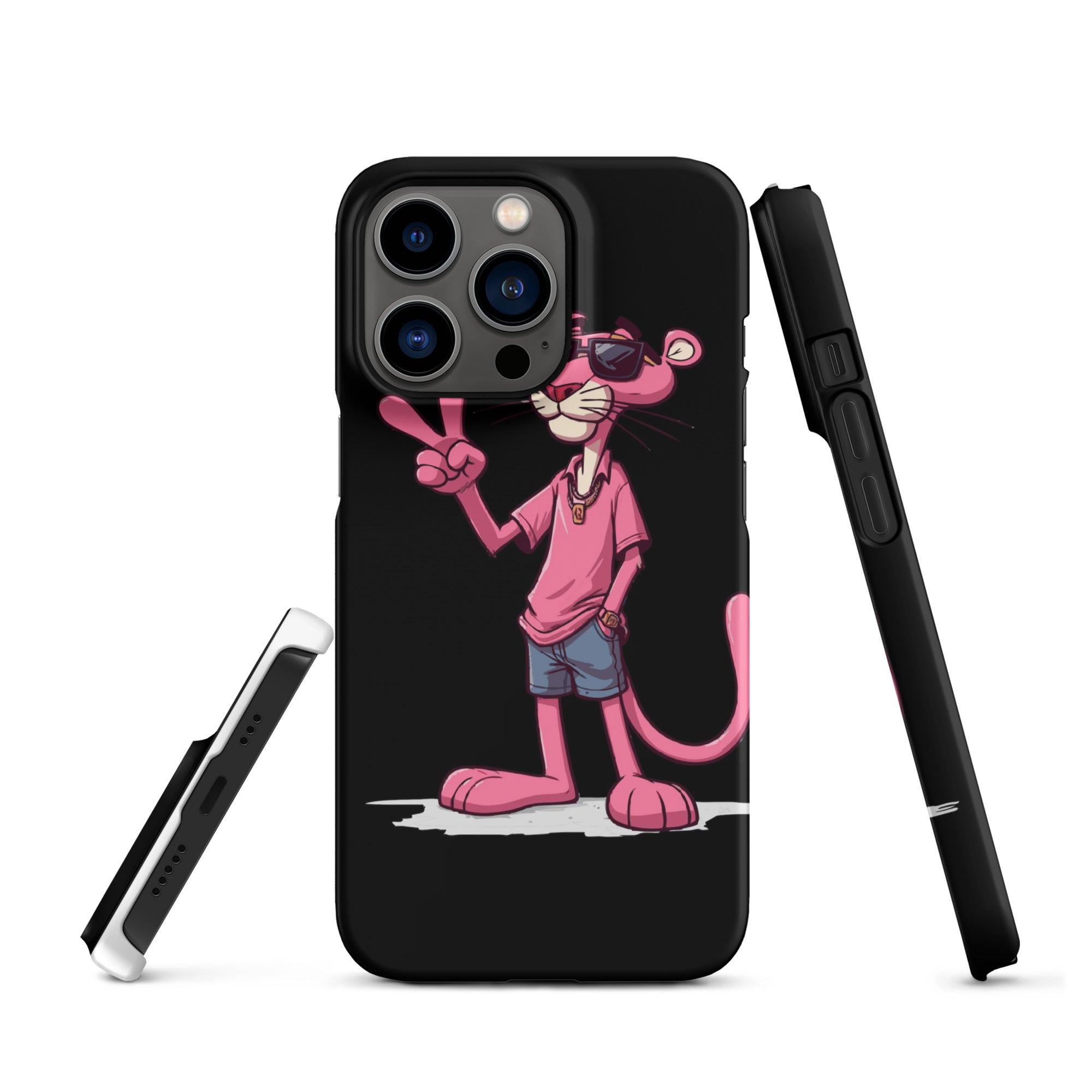 Cover iPhone Resistente – Compatibile con Ricarica Wireless – Design Pink Panter-Biiply