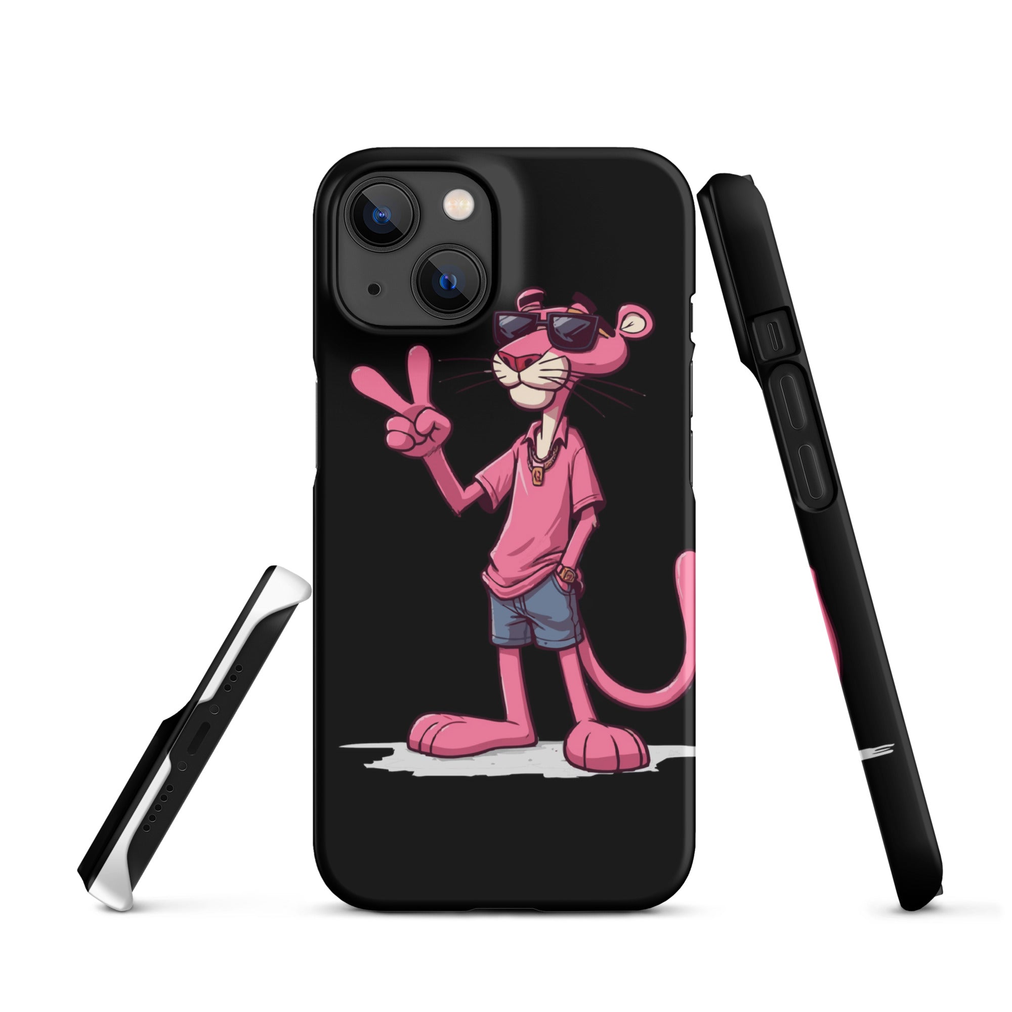 Cover iPhone Resistente – Compatibile con Ricarica Wireless – Design Pink Panter-Biiply