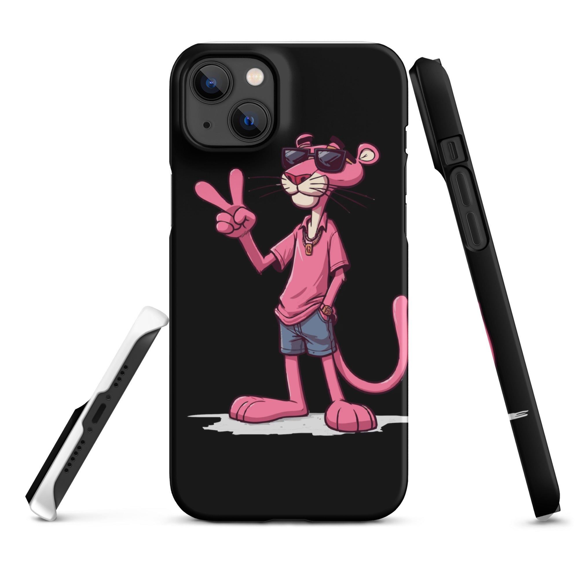 Cover iPhone Resistente – Compatibile con Ricarica Wireless – Design Pink Panter-Biiply