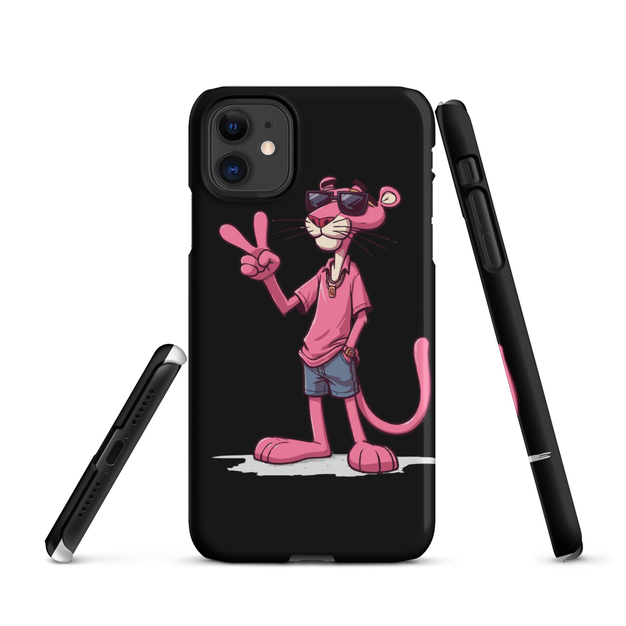 Cover iPhone Resistente – Compatibile con Ricarica Wireless – Design Pink Panter-Biiply