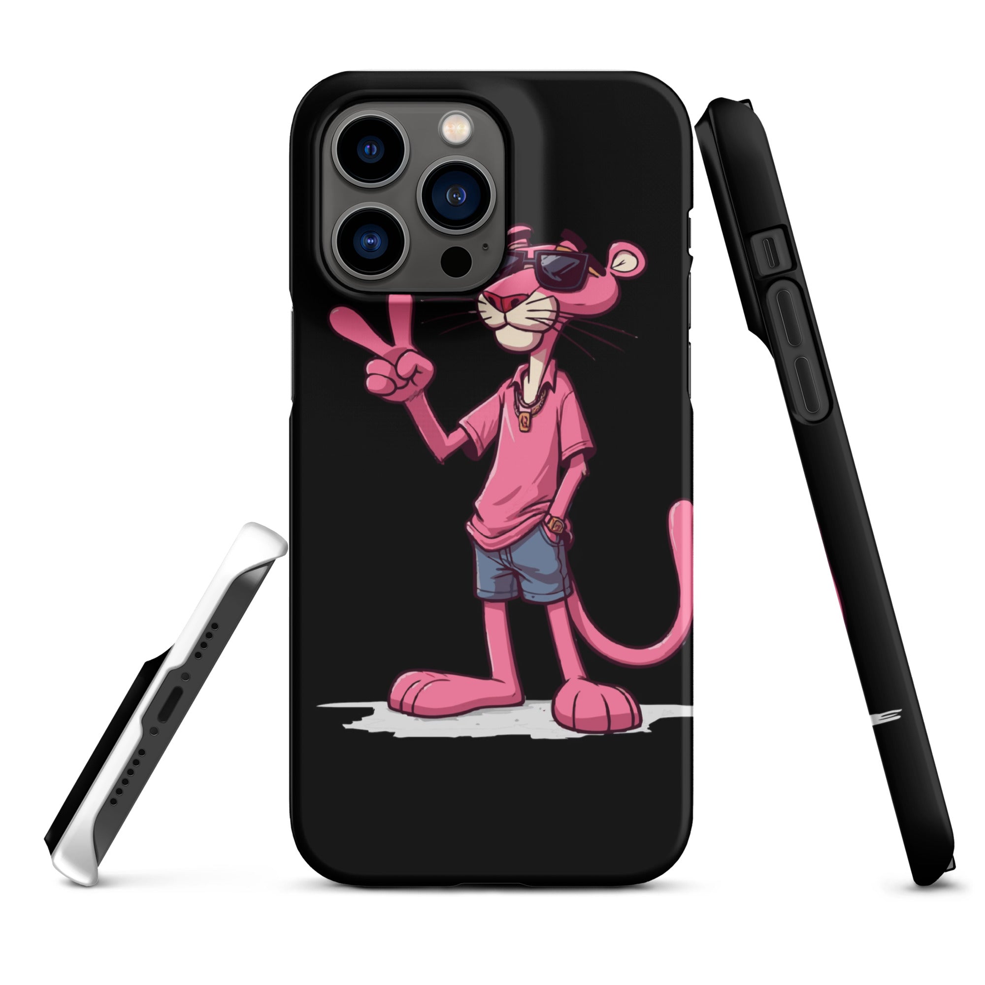 Cover iPhone Resistente – Compatibile con Ricarica Wireless – Design Pink Panter-Biiply