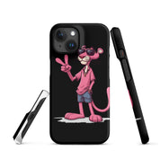 Cover iPhone Resistente – Compatibile con Ricarica Wireless – Design Pink Panter-Biiply