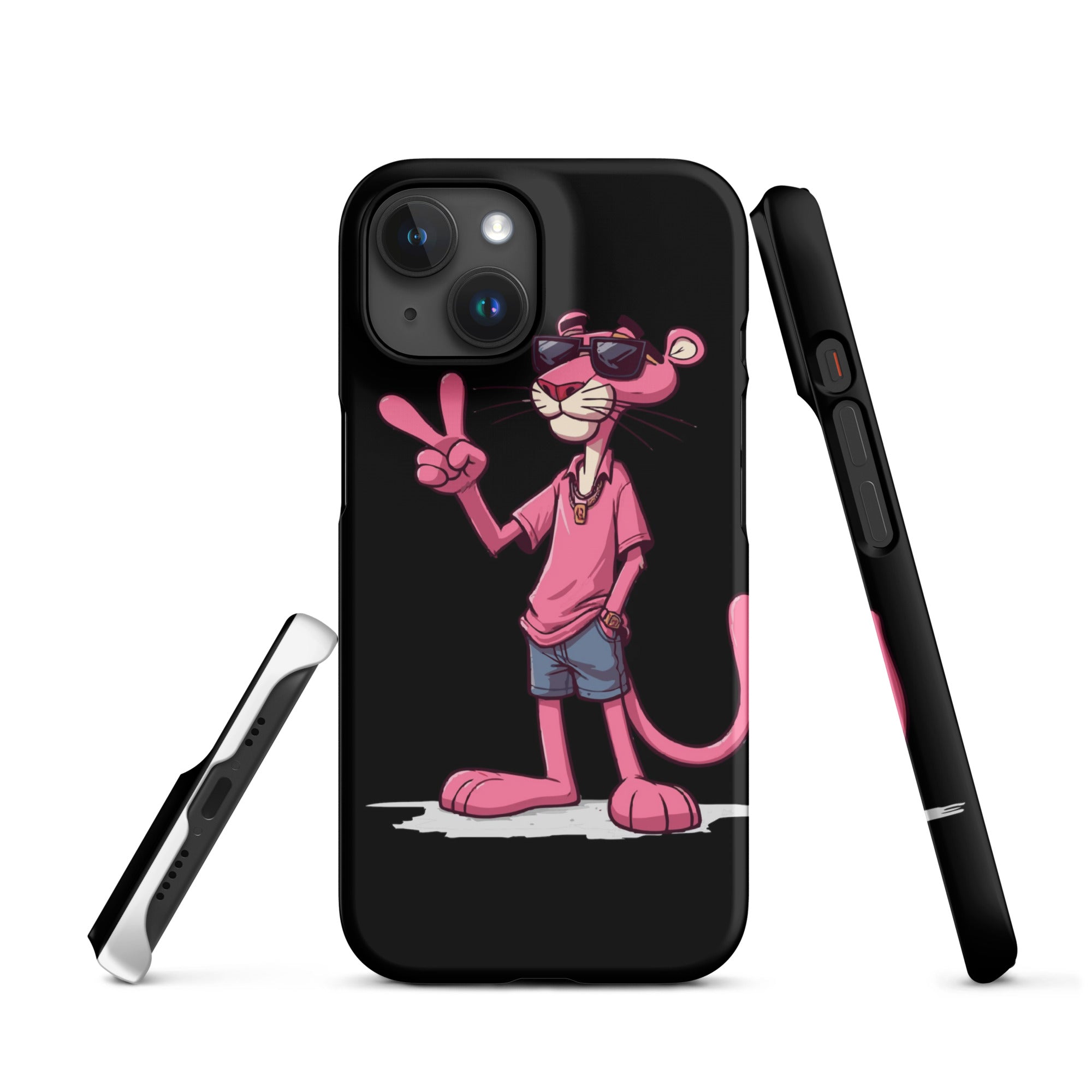 Cover iPhone Resistente – Compatibile con Ricarica Wireless – Design Pink Panter-Biiply