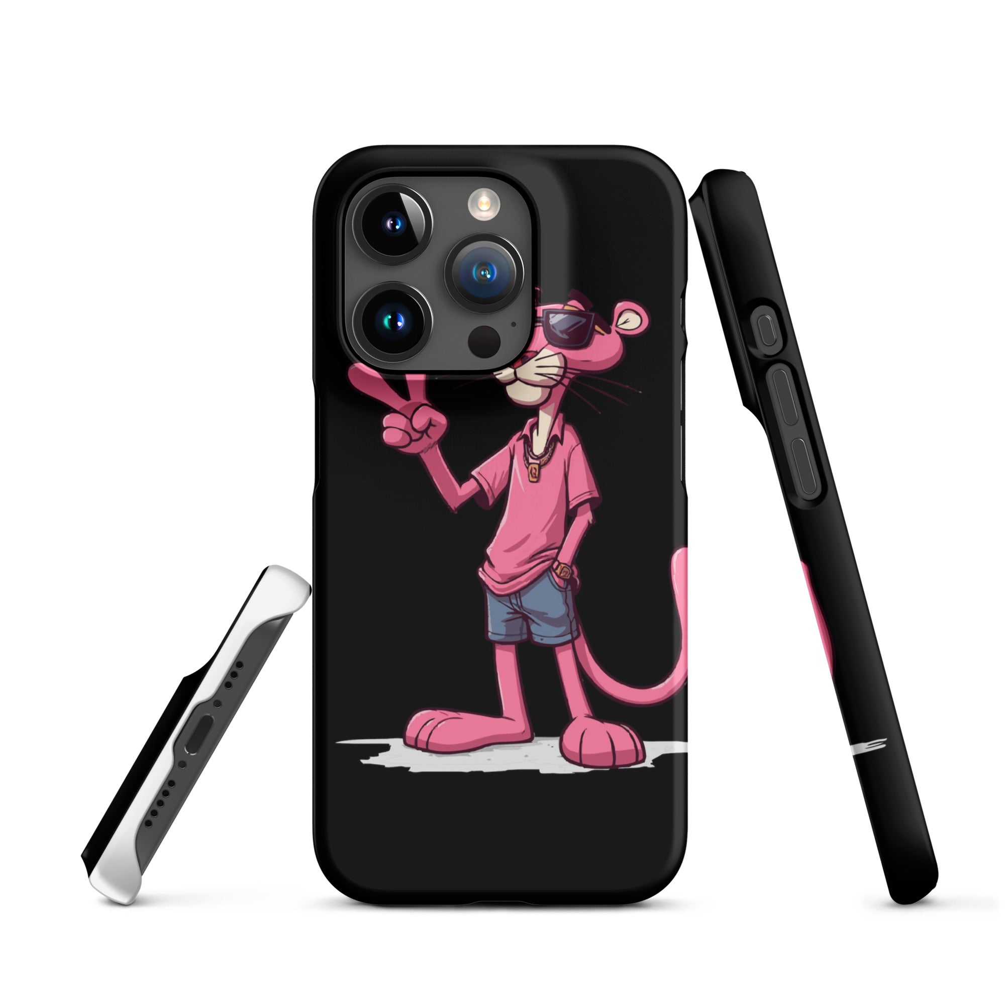 Cover iPhone Resistente – Compatibile con Ricarica Wireless – Design Pink Panter-Biiply