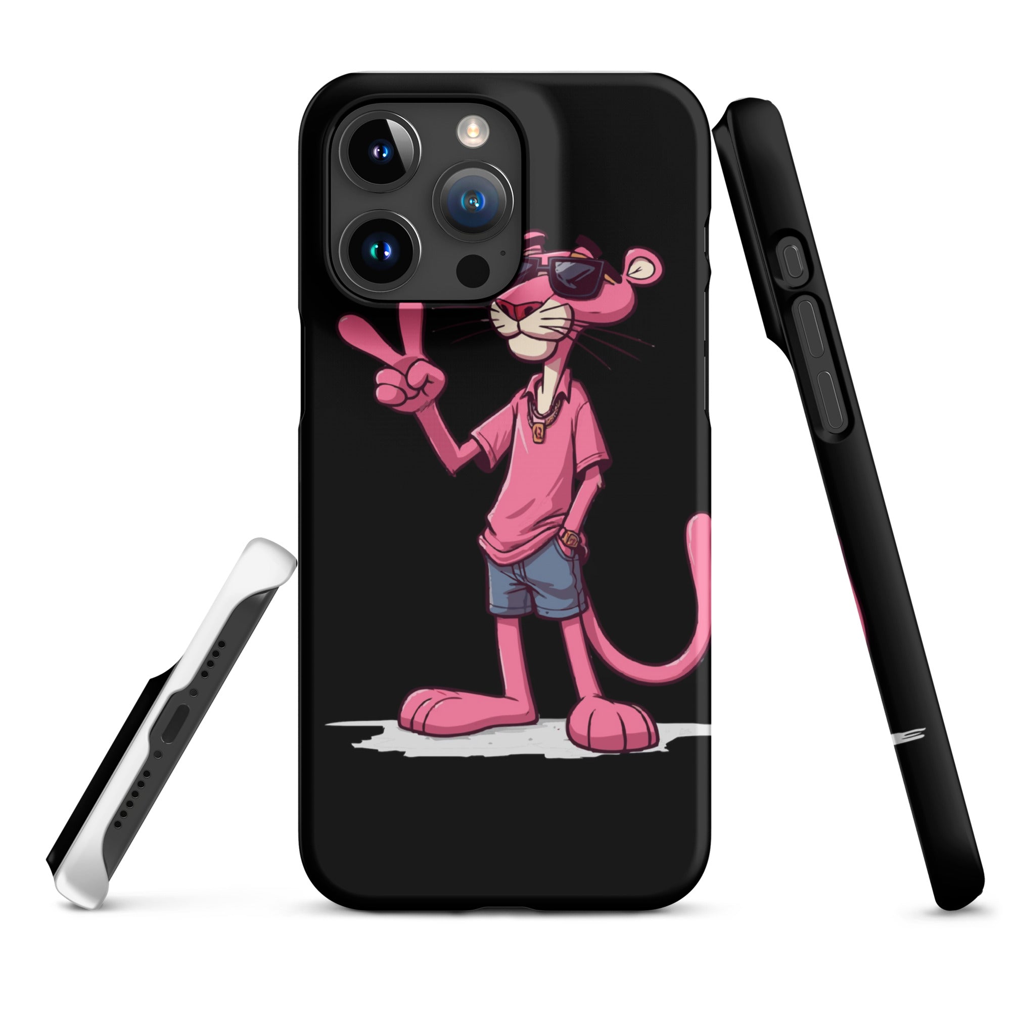 Cover iPhone Resistente – Compatibile con Ricarica Wireless – Design Pink Panter-Biiply