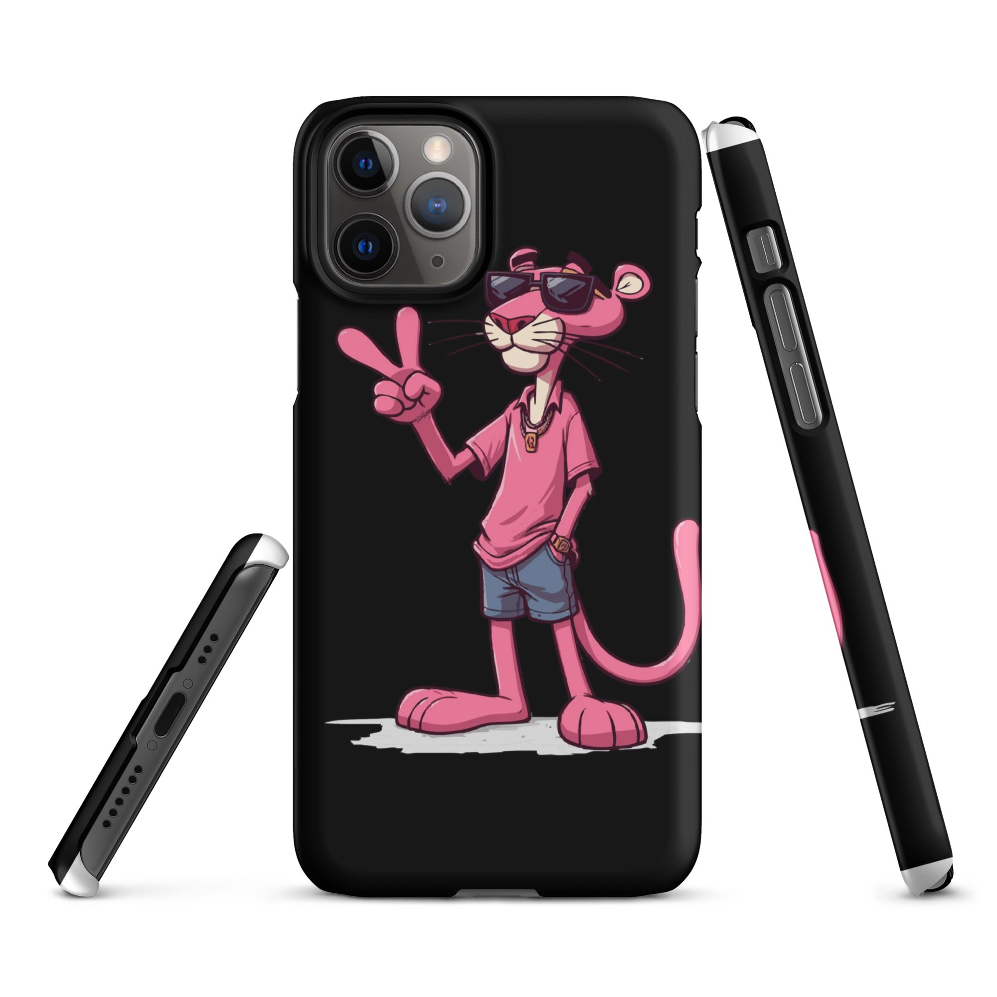 Cover iPhone Resistente – Compatibile con Ricarica Wireless – Design Pink Panter-Biiply