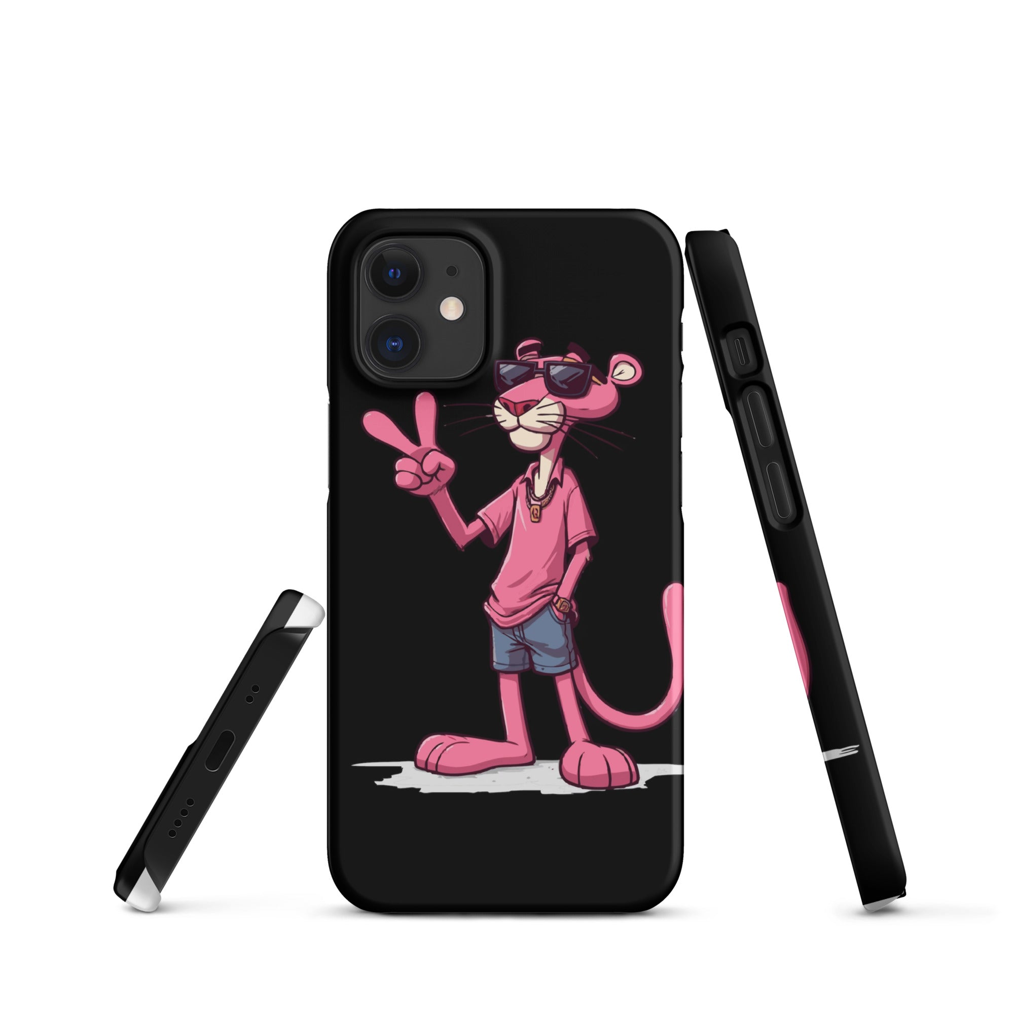 Cover iPhone Resistente – Compatibile con Ricarica Wireless – Design Pink Panter-Biiply