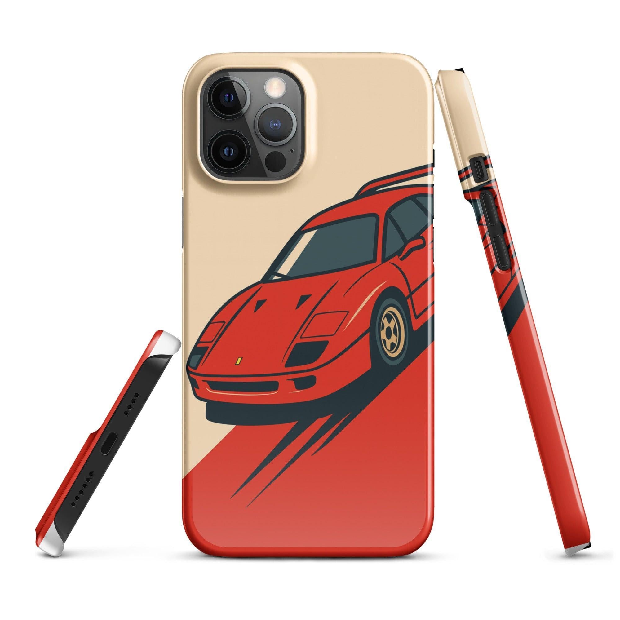 Cover iPhone Resistente – Compatibile con Ricarica Wireless – Design Tessa Rossa-Biiply