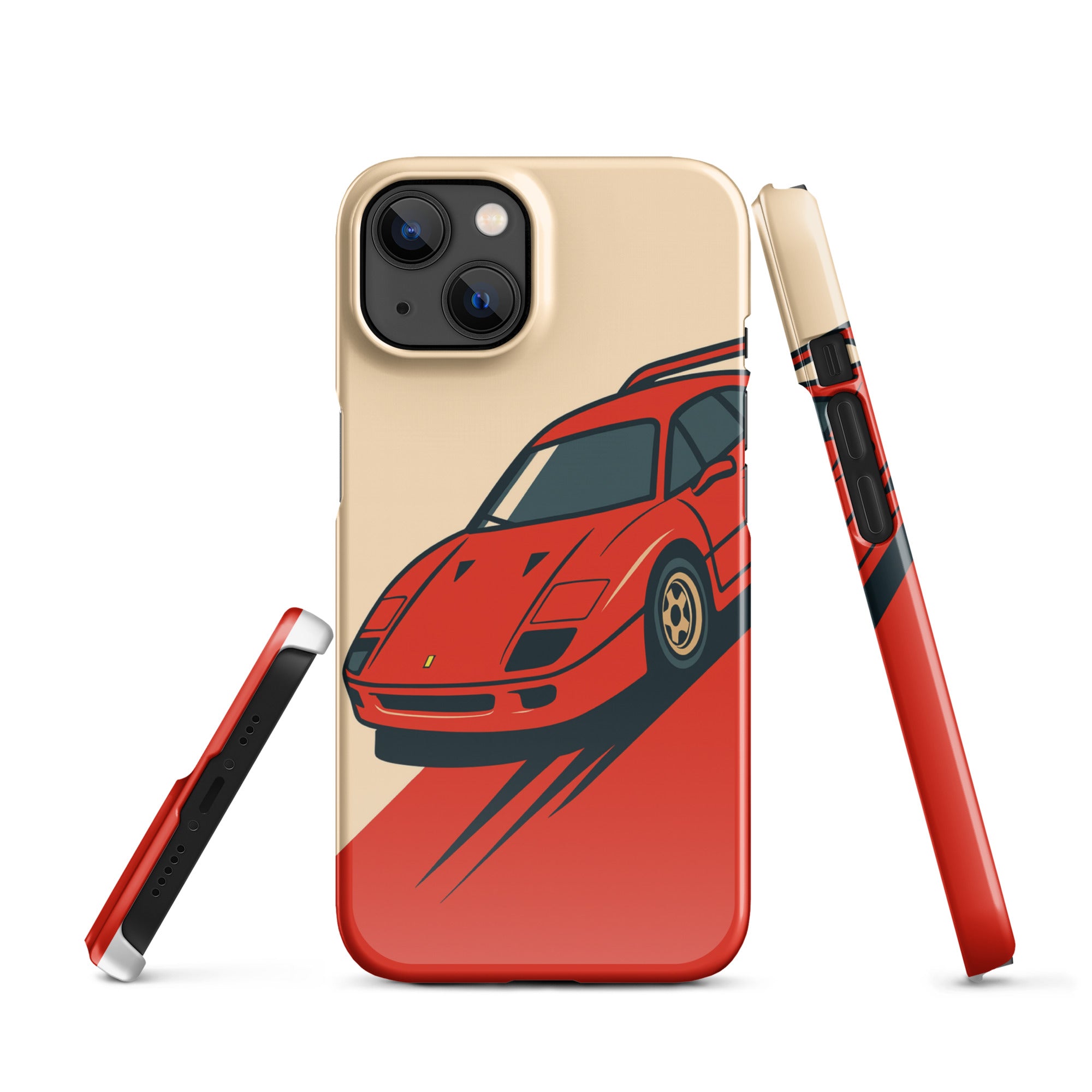 Cover iPhone Resistente – Compatibile con Ricarica Wireless – Design Tessa Rossa-Biiply