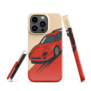 Cover iPhone Resistente – Compatibile con Ricarica Wireless – Design Tessa Rossa-Biiply