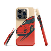 Cover iPhone Resistente – Compatibile con Ricarica Wireless – Design Tessa Rossa-Biiply