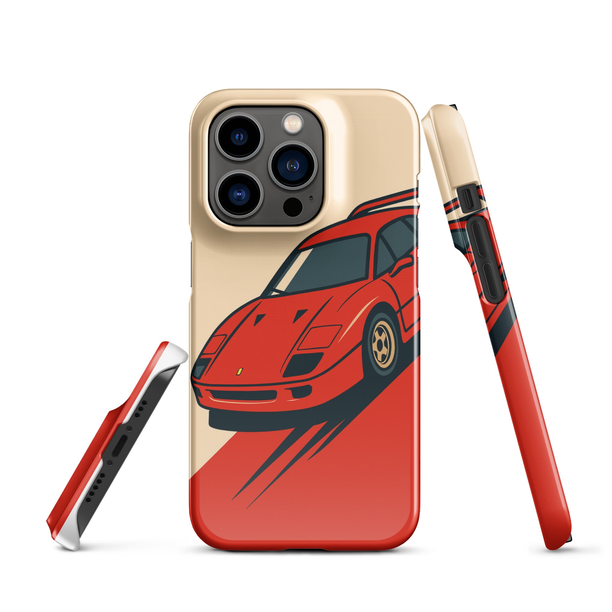Cover iPhone Resistente – Compatibile con Ricarica Wireless – Design Tessa Rossa-Biiply