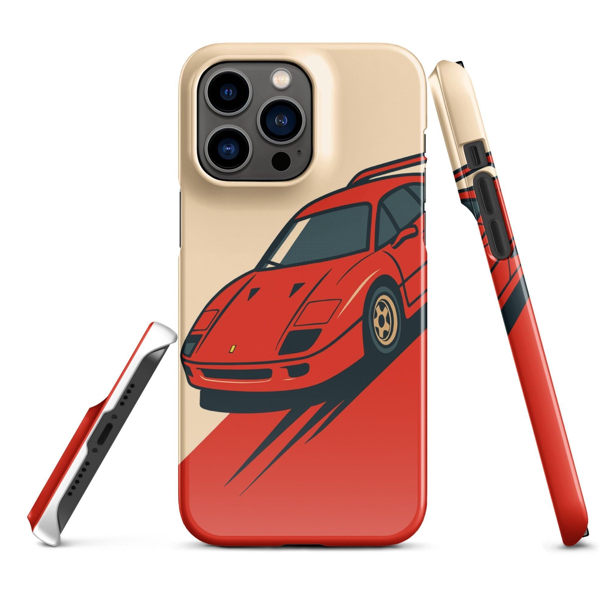 Cover iPhone Resistente – Compatibile con Ricarica Wireless – Design Tessa Rossa-Biiply