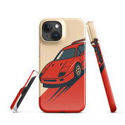 Cover iPhone Resistente – Compatibile con Ricarica Wireless – Design Tessa Rossa-Biiply