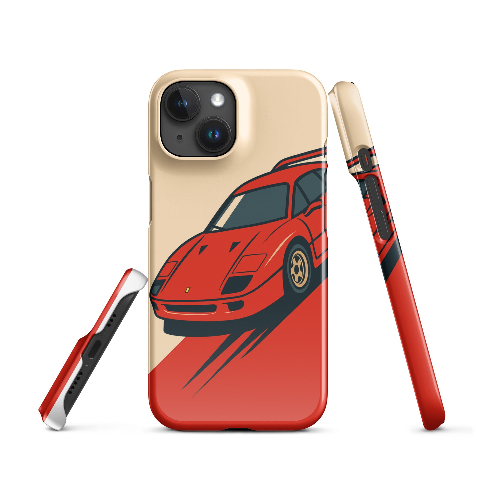 Cover iPhone Resistente – Compatibile con Ricarica Wireless – Design Tessa Rossa-Biiply