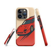 Cover iPhone Resistente – Compatibile con Ricarica Wireless – Design Tessa Rossa-Biiply