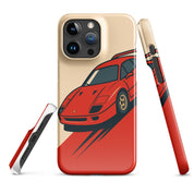 Cover iPhone Resistente – Compatibile con Ricarica Wireless – Design Tessa Rossa-Biiply