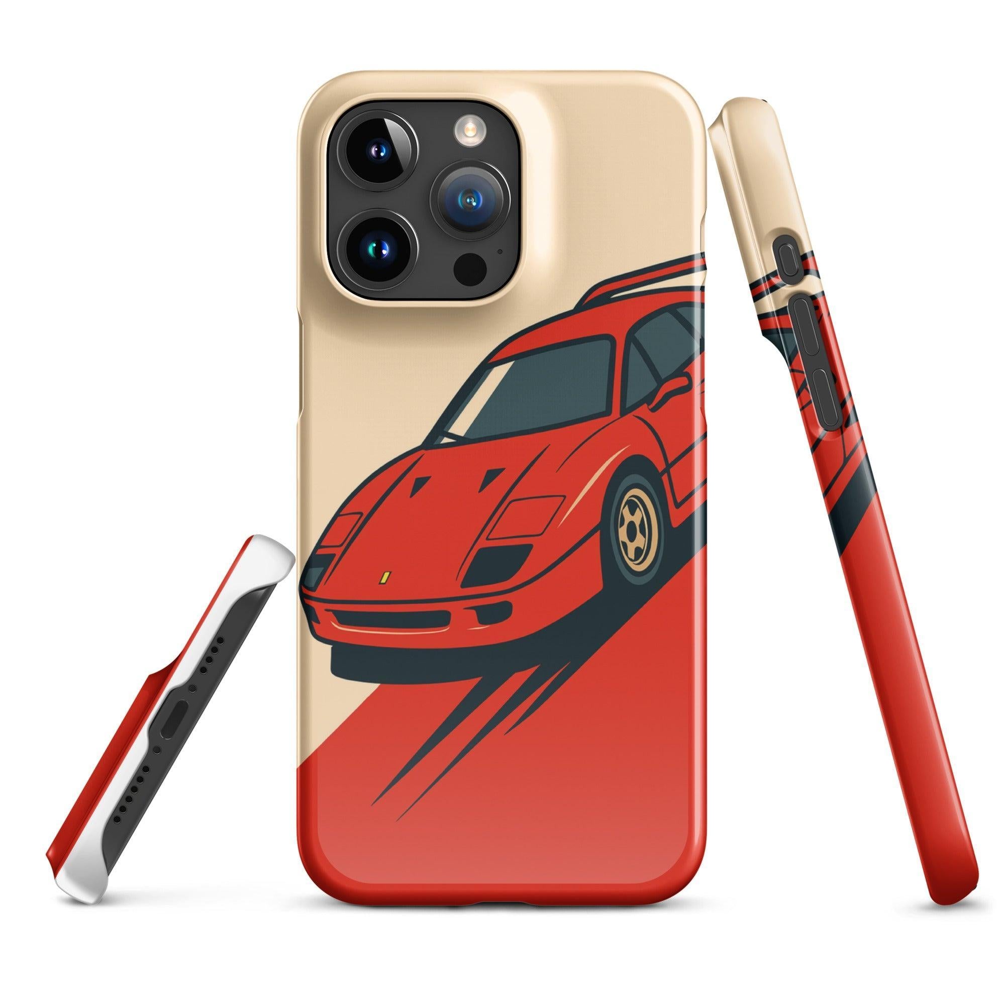 Cover iPhone Resistente – Compatibile con Ricarica Wireless – Design Tessa Rossa-Biiply