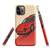 Cover iPhone Resistente – Compatibile con Ricarica Wireless – Design Tessa Rossa-Biiply