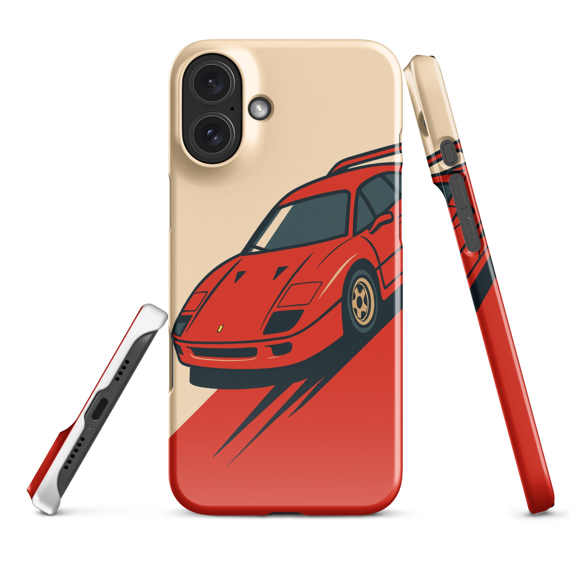 Cover iPhone Resistente – Compatibile con Ricarica Wireless – Design Tessa Rossa-Biiply