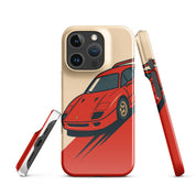 Cover iPhone Resistente – Compatibile con Ricarica Wireless – Design Tessa Rossa-Biiply