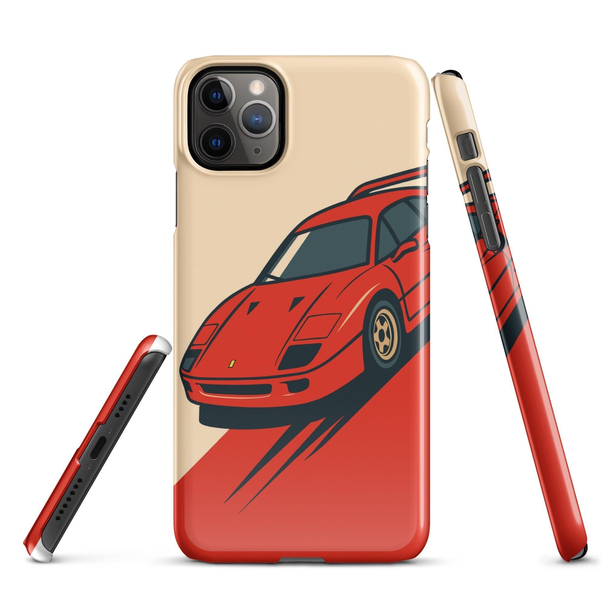 Cover iPhone Resistente – Compatibile con Ricarica Wireless – Design Tessa Rossa-Biiply