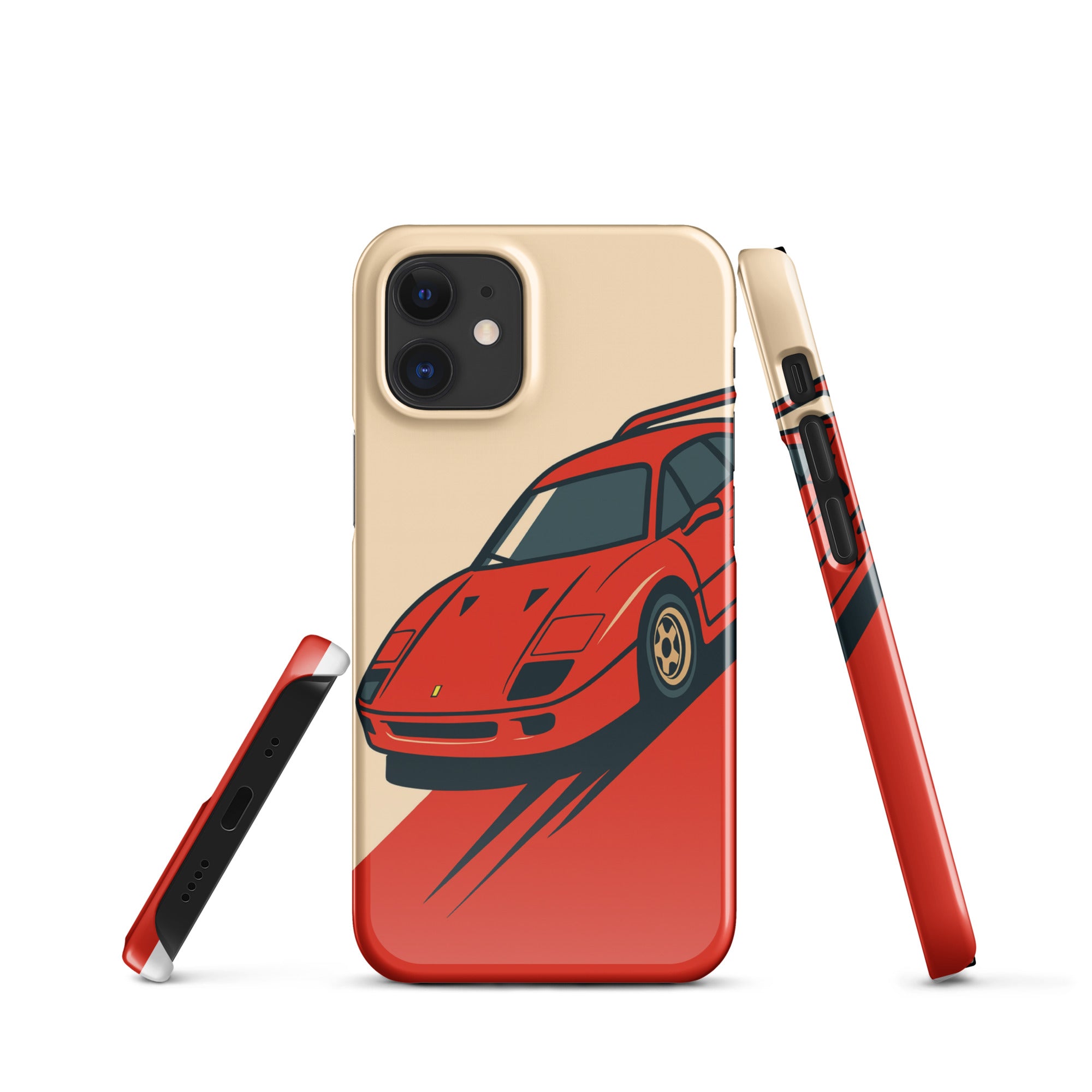 Cover iPhone Resistente – Compatibile con Ricarica Wireless – Design Tessa Rossa-Biiply