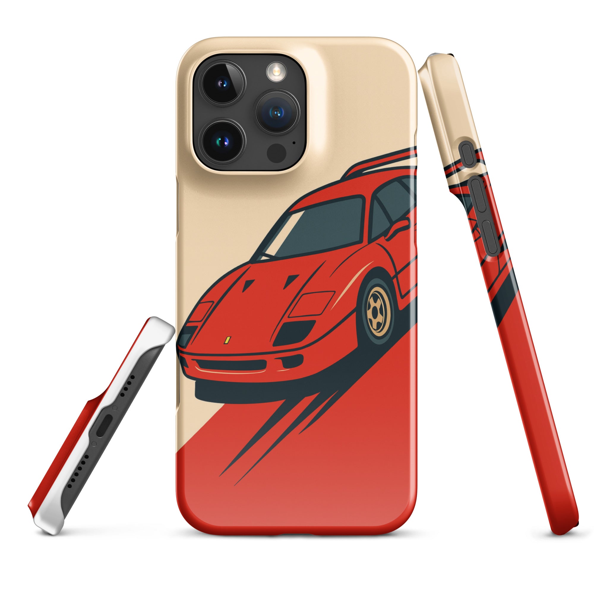 Cover iPhone Resistente – Compatibile con Ricarica Wireless – Design Tessa Rossa-Biiply