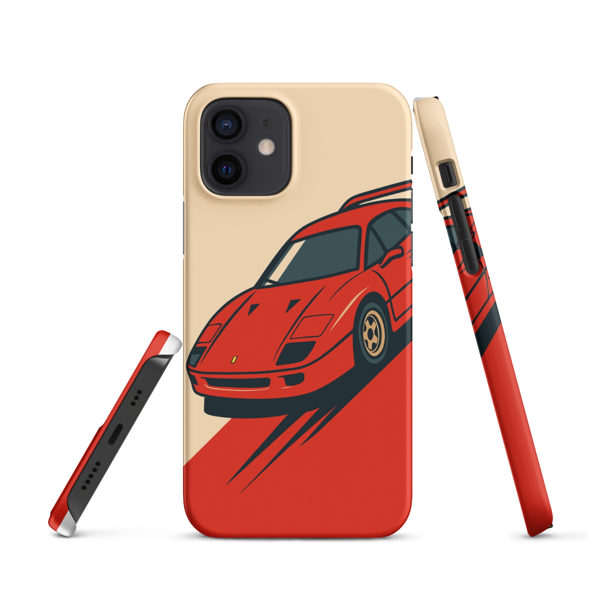 Cover iPhone Resistente – Compatibile con Ricarica Wireless – Design Tessa Rossa-Biiply
