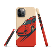 Cover iPhone Resistente – Compatibile con Ricarica Wireless – Design Tessa Rossa-Biiply