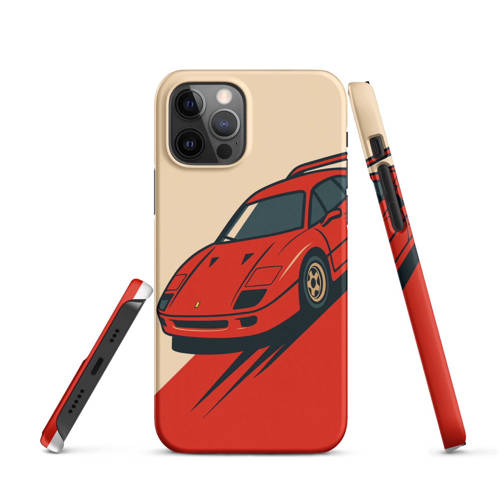 Cover iPhone Resistente – Compatibile con Ricarica Wireless – Design Tessa Rossa-Biiply