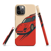 Cover iPhone Resistente – Compatibile con Ricarica Wireless – Design Tessa Rossa-Biiply