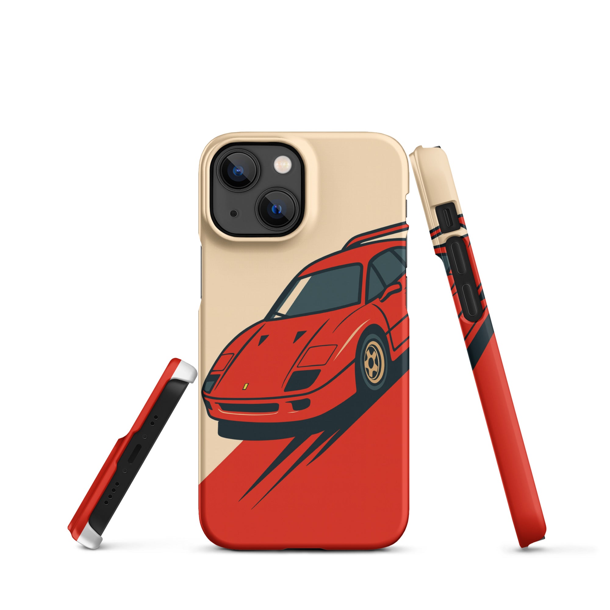 Cover iPhone Resistente – Compatibile con Ricarica Wireless – Design Tessa Rossa-Biiply