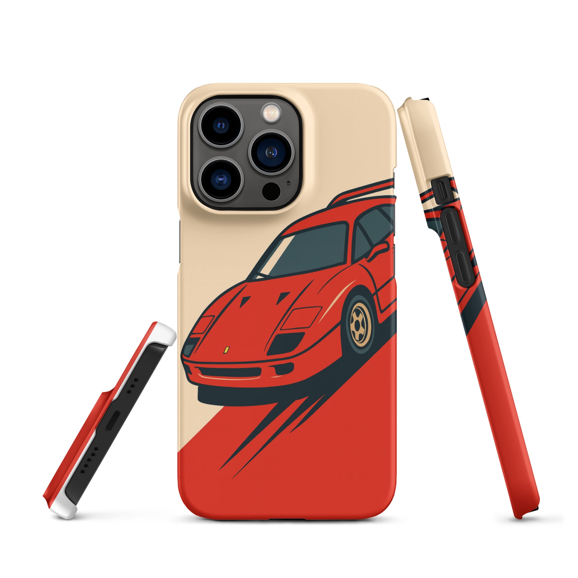 Cover iPhone Resistente – Compatibile con Ricarica Wireless – Design Tessa Rossa-Biiply